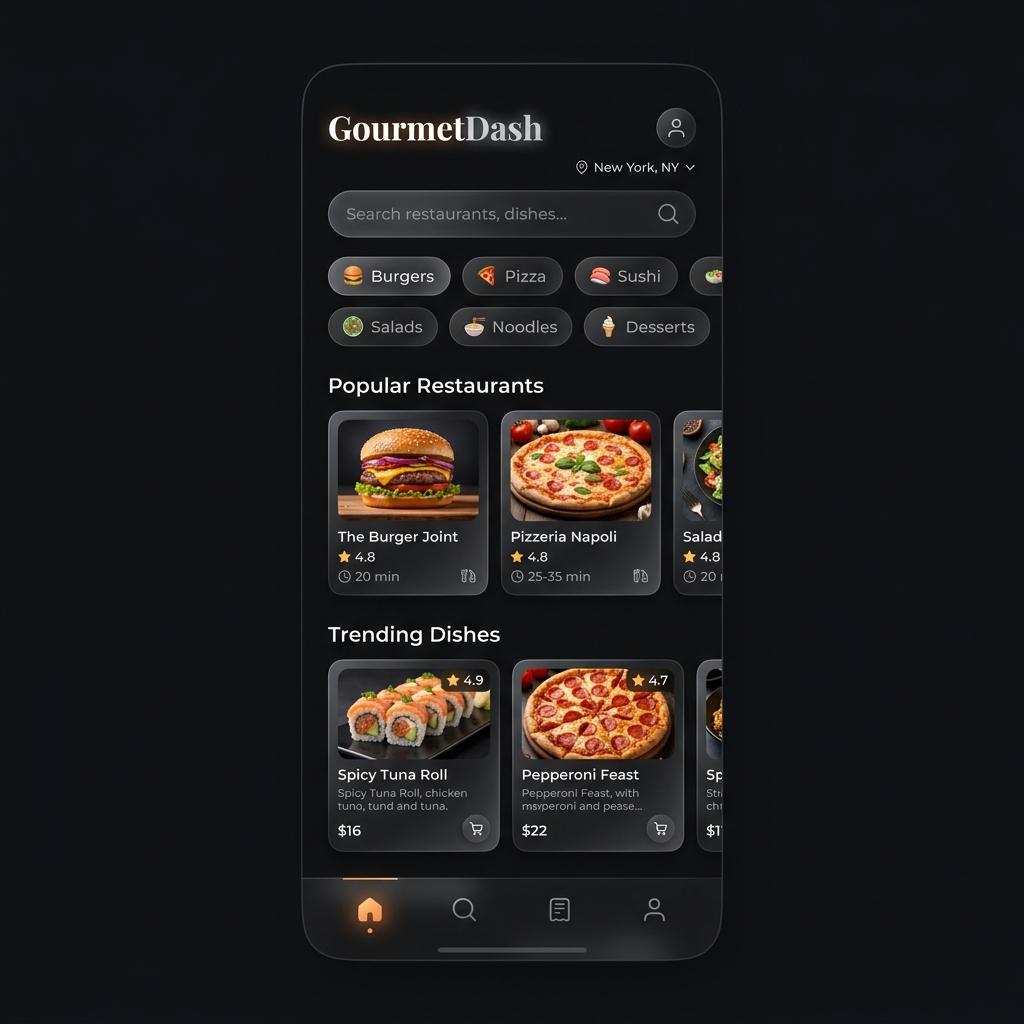 Aperçu de l’interface mobile