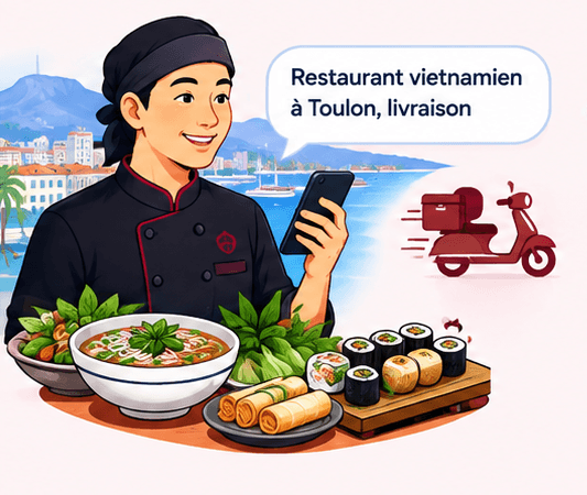Illustration d’un professionnel qui prépare le site de son restaurant sur un ordinateur.